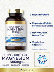 Nutrition panel on Carlyle bottle emphasizes 400 mg per serving.