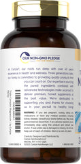 Carlyle label displays magnesium malate, glycinate, and citrate blend for balanced intake.