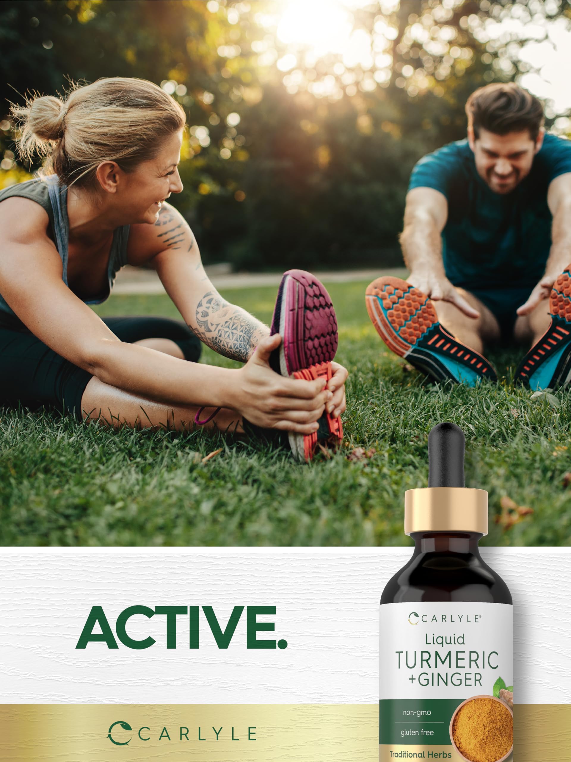 Carlyle Turmeric Ginger Drops vegan formula supports allergen-conscious wellness.