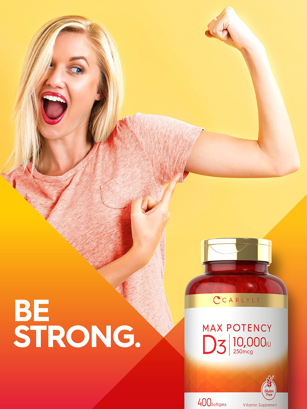 Packaging emphasizes quality with third-party tested Carlyle supplement seal