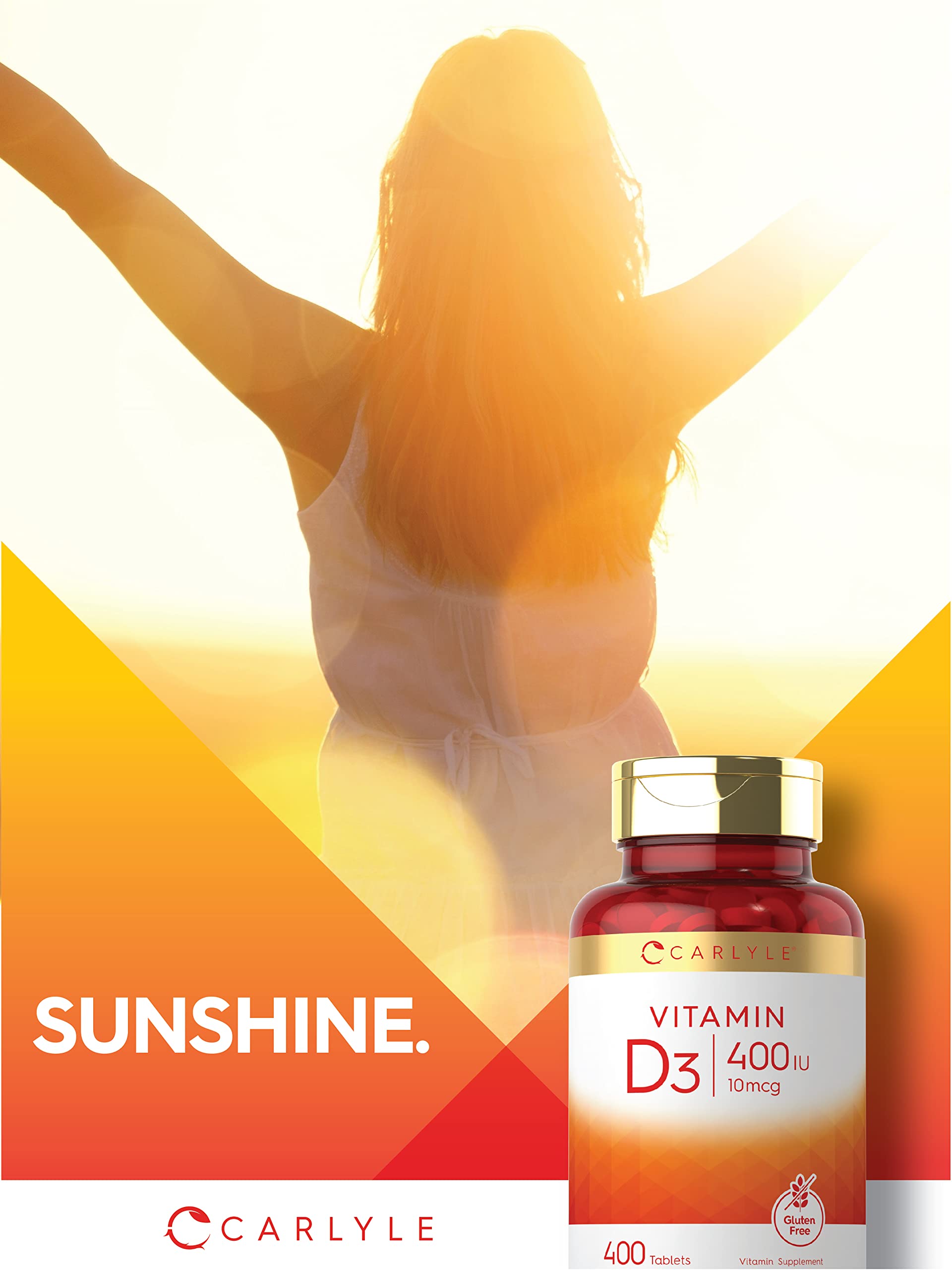 Carlyle Vitamin D3 on a kitchen pantry shelf for daily routines.