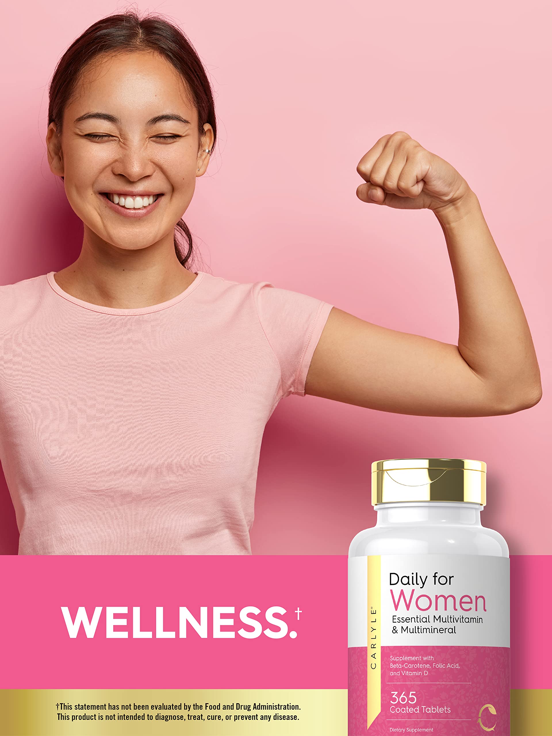 Carlyle wellness concept image illustrating a healthy lifestyle with vitamins.