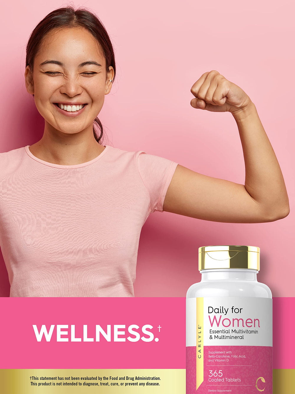 Carlyle wellness concept image illustrating a healthy lifestyle with vitamins.