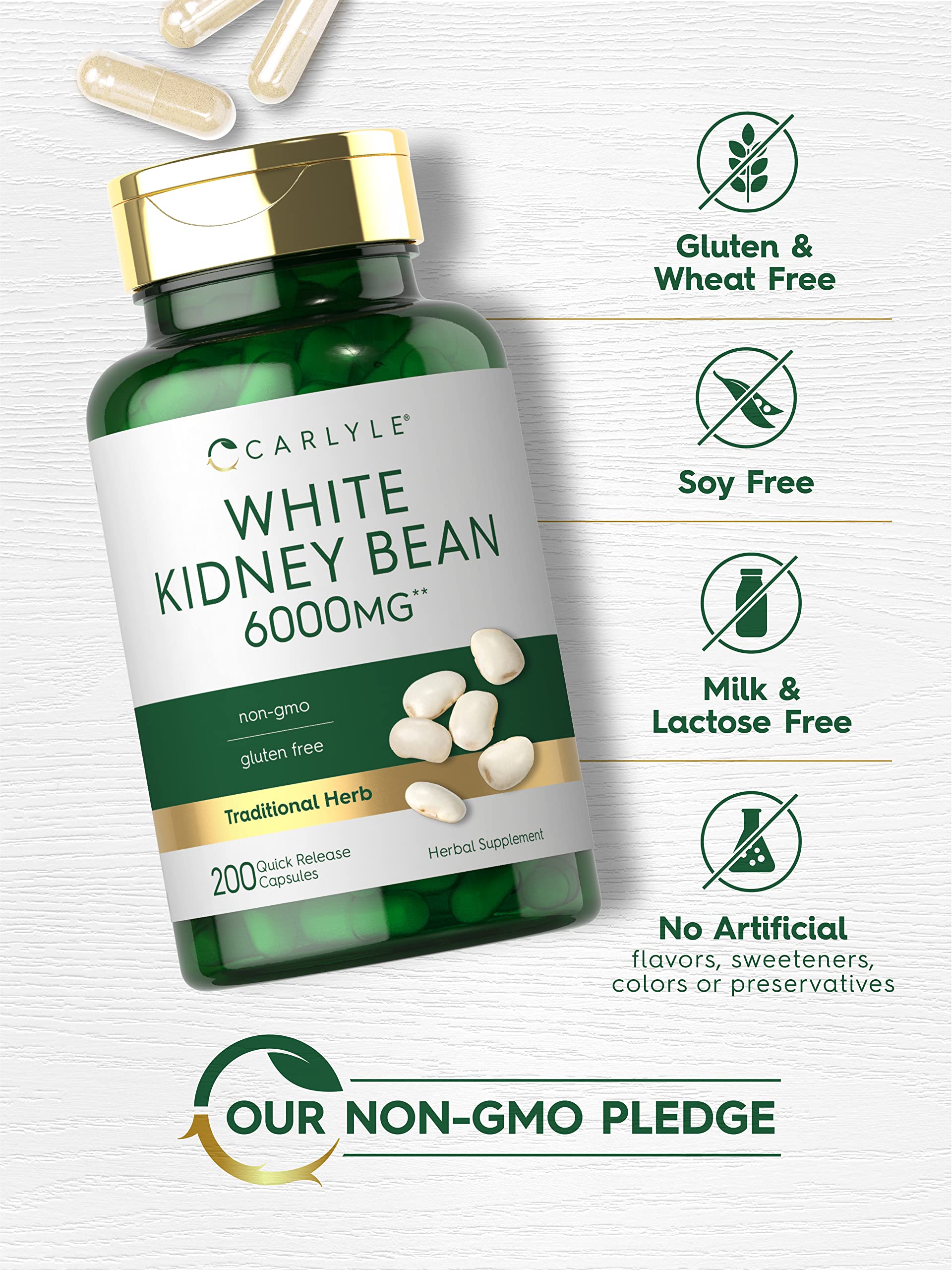 Carlyle White Kidney Bean bottle pour demonstrating quick-release capsules.