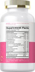 Carlyle Women’s Multivitamin with Iron label close-up highlighting ingredients