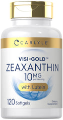 Carlyle Zeaxanthin 10mg softgels bottle for convenient daily eye wellness