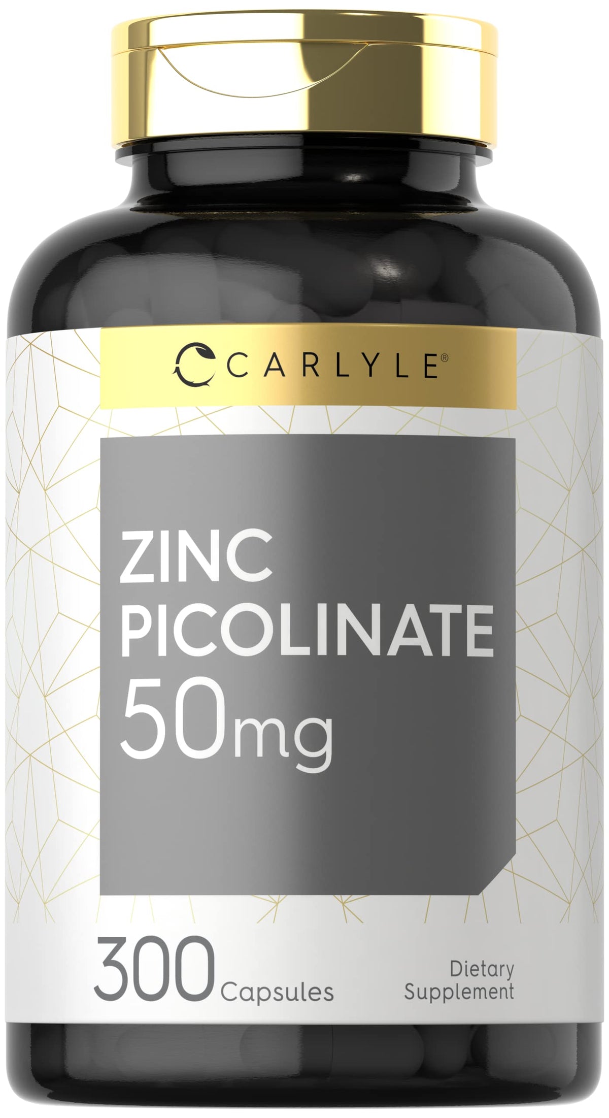 Carlyle Zinc Picolinate 50mg bottle ready for daily supplementation.