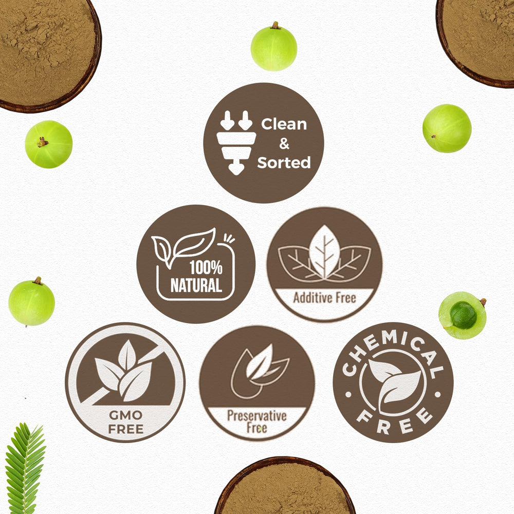 Carmel Organics Amla powder used in a face mask