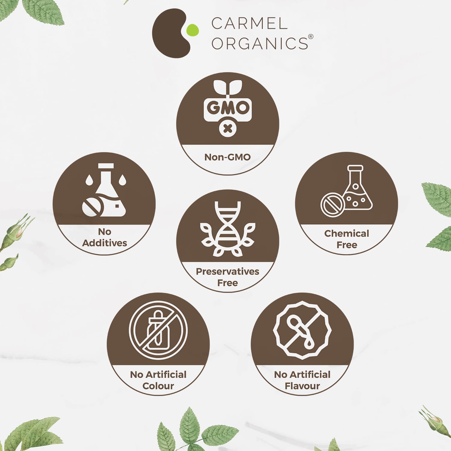 Powder being stirred into warm liquid for daily use with Carmel Organics product