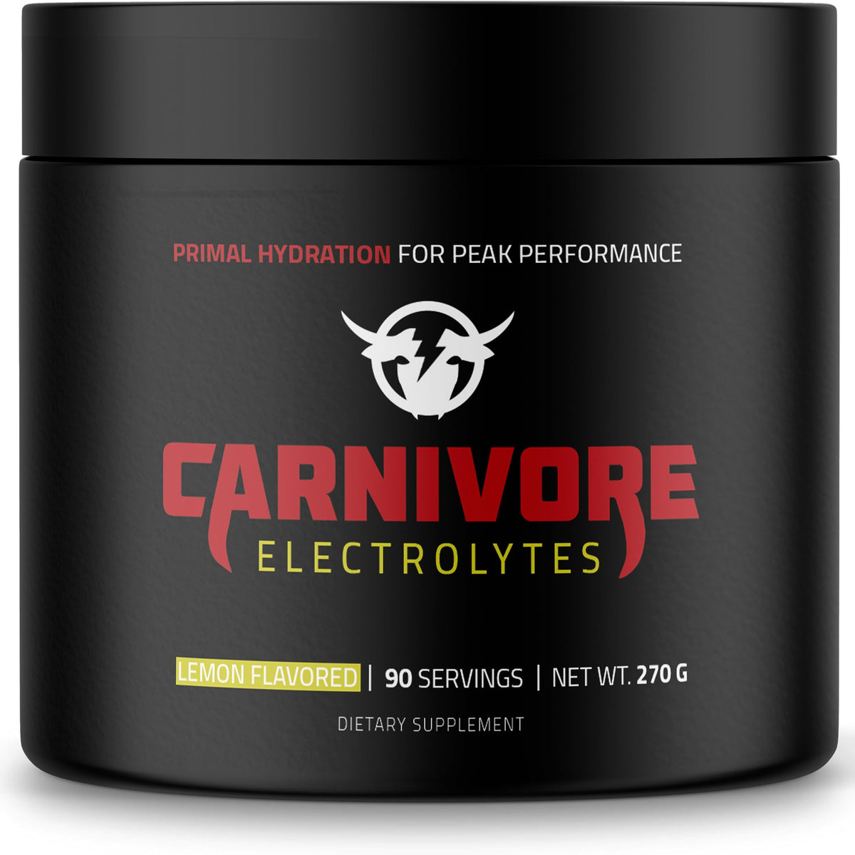 Carnivore Electrolytes natural lemon bottle pour supports balanced hydration.