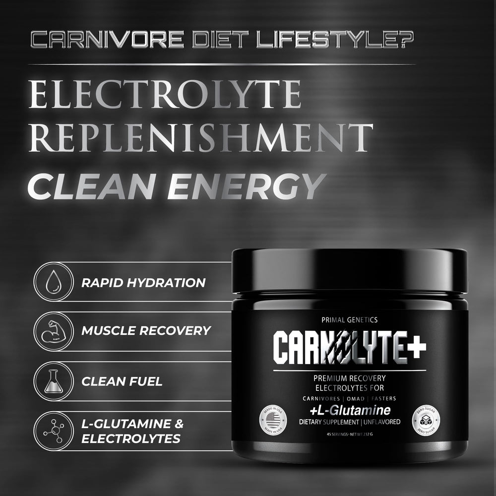 CARNOLYTE+ sugar-free formula for clean tasting hydration.