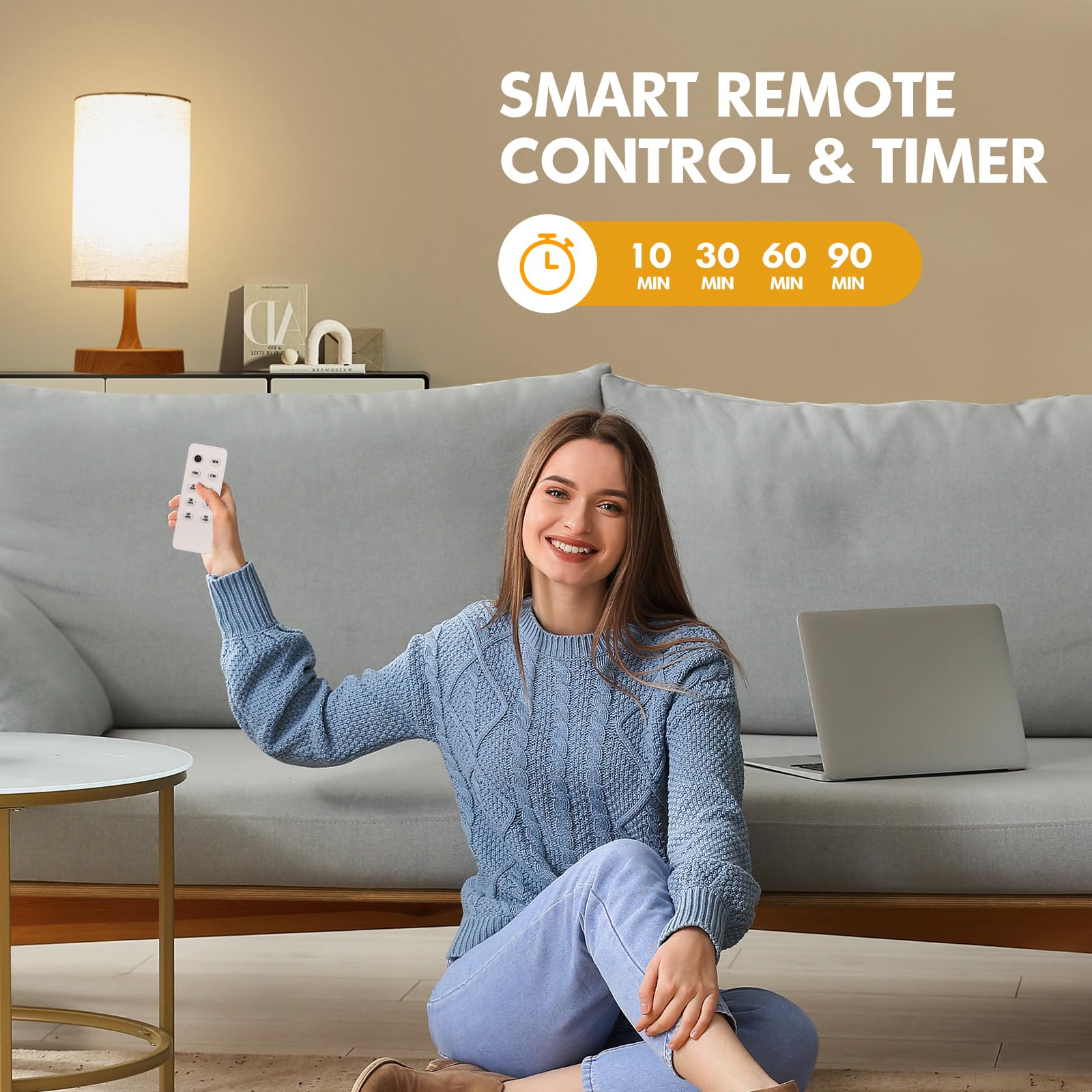 Caromolly lamp with timer and memory for effortless routines