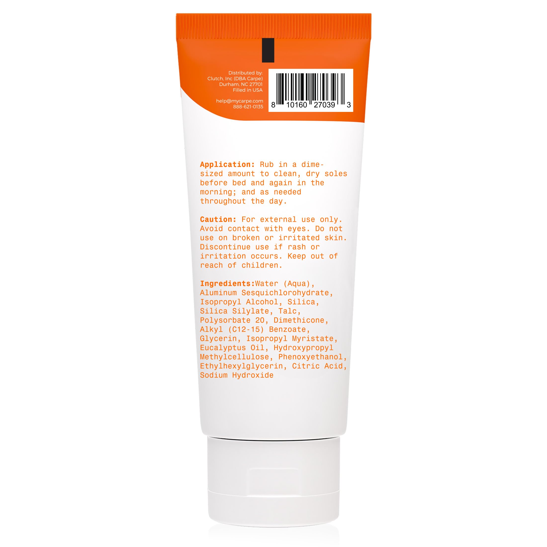 Carpe Sweat Absorbing Foot Lotion made in the USA emphasizes quality and cruelty-free practices