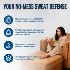 Carpe Sweat Absorbing Foot Lotion texture shows smooth non greasy application