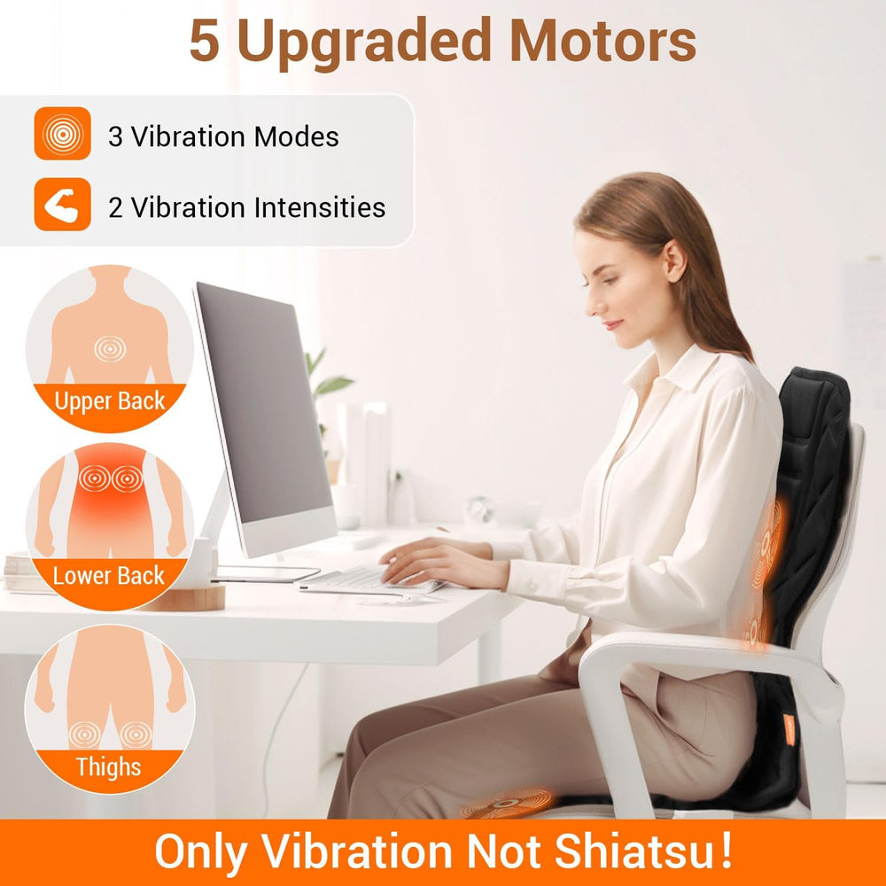 CARSHION 5-motor layout visible for even back massage.