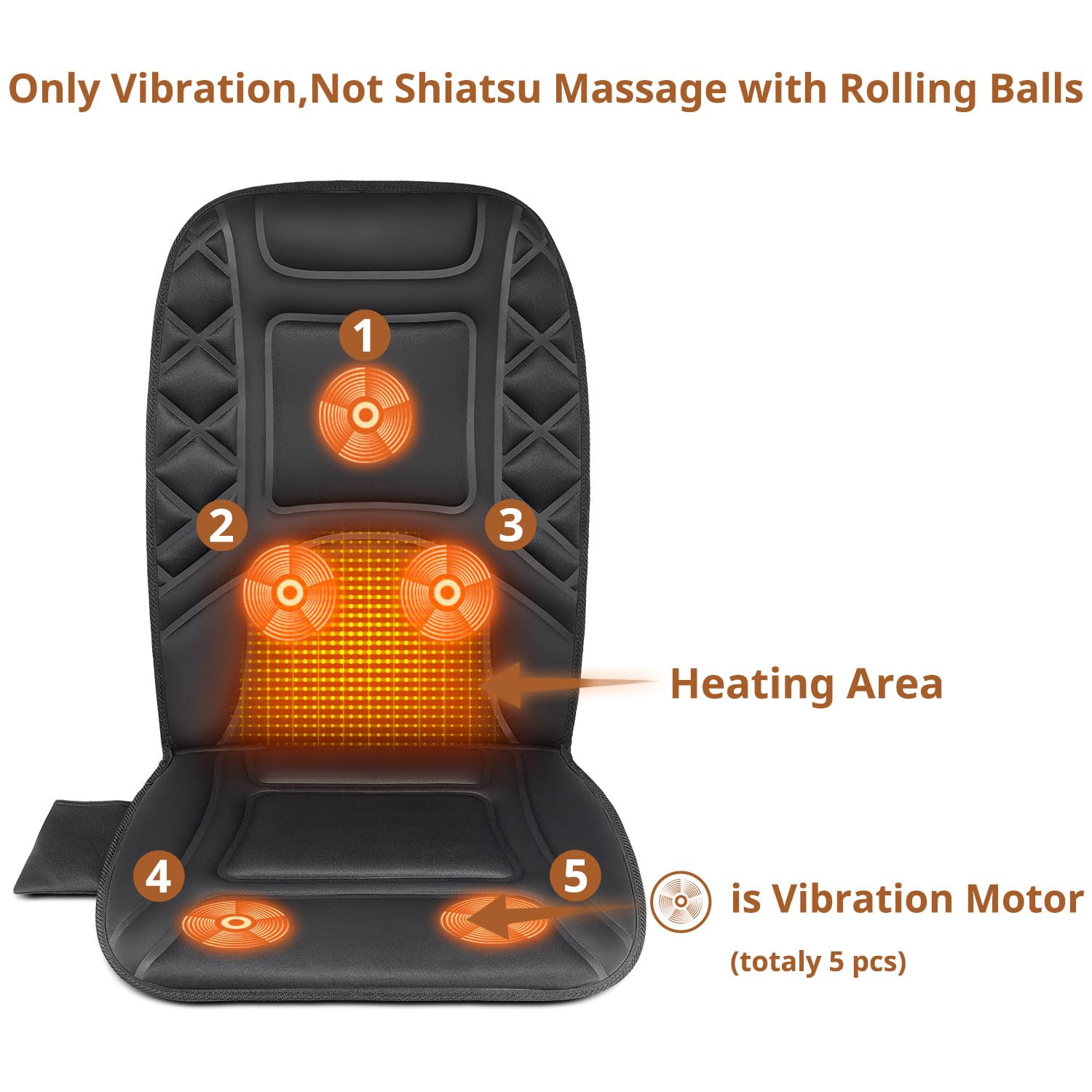 CARSHION heated seat cover in soft plush fabric for cozy warmth.