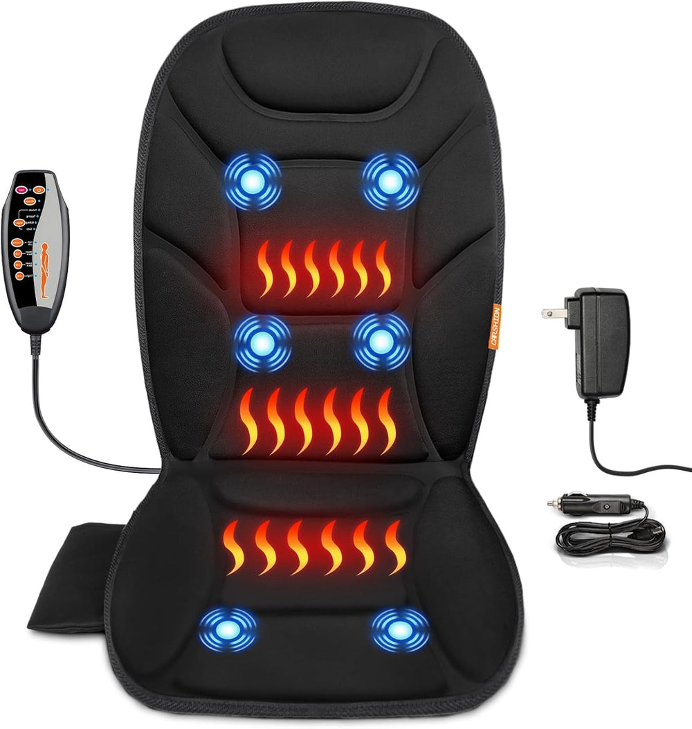 CARSHION massage seat cushion with full back heating for warm comfort