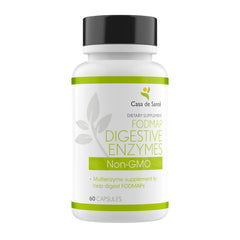 Casa de Sante 18-enzyme bottle provides broad digestive support for meals.