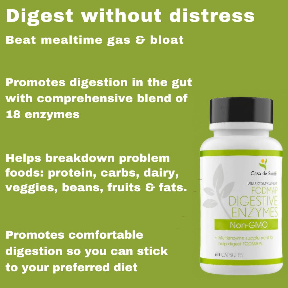 Casa de Sante packaging emphasizes plant-based enzyme blend for versatile meals.