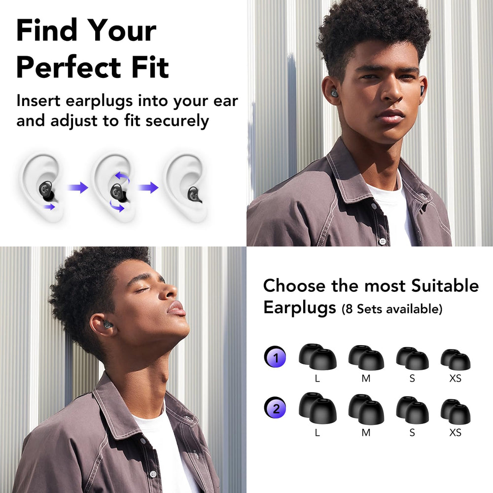 CASCHO earplugs with eight tips for a personalized, comfortable fit