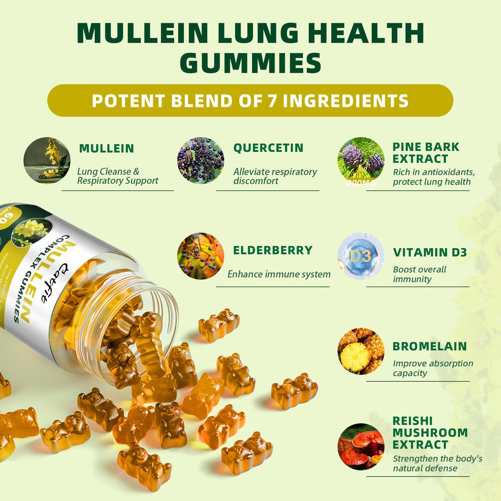 Catfit Mullein Gummies pineapple flavor on a refreshing treat image.