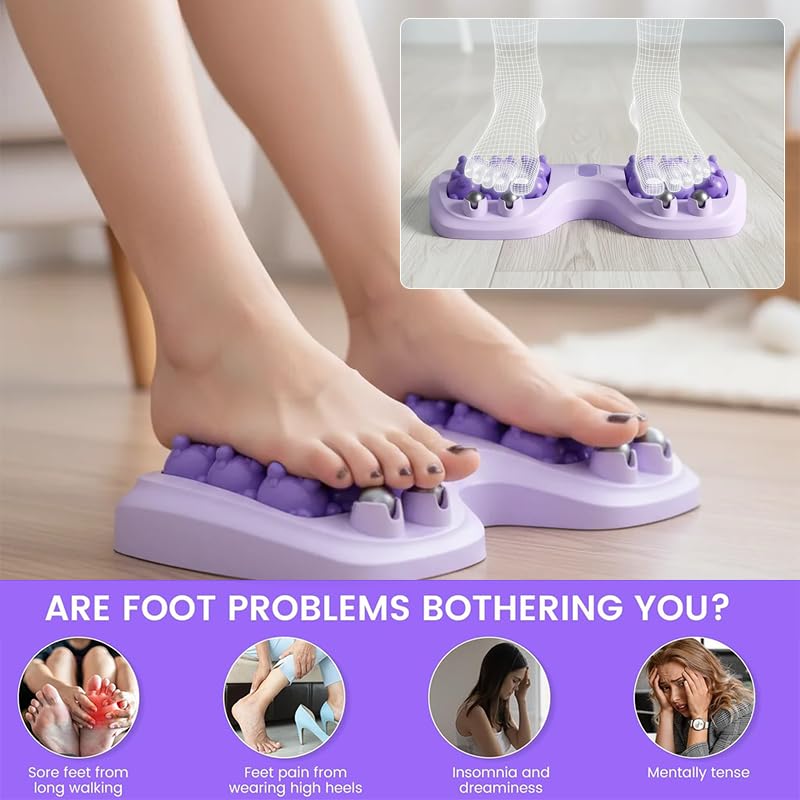 CatPaw Foot Massager ergonomic contours align with the arch for relief.