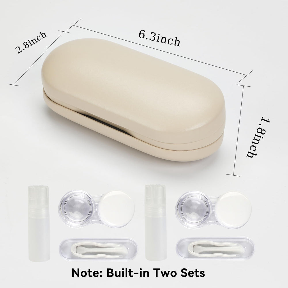 Cauyuan two-in-one eyeglass case compact design, reduces carry weight.