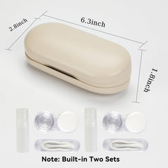 Cauyuan two-in-one eyeglass case compact design, reduces carry weight.