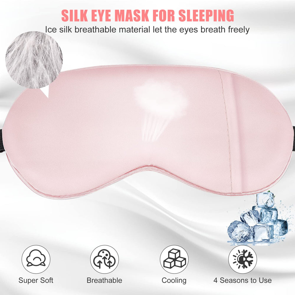 Cavoilu máscara de ojos de seda con gel para frío agradable
