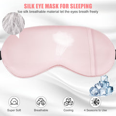 Cavoilu máscara de ojos de seda con gel para frío agradable