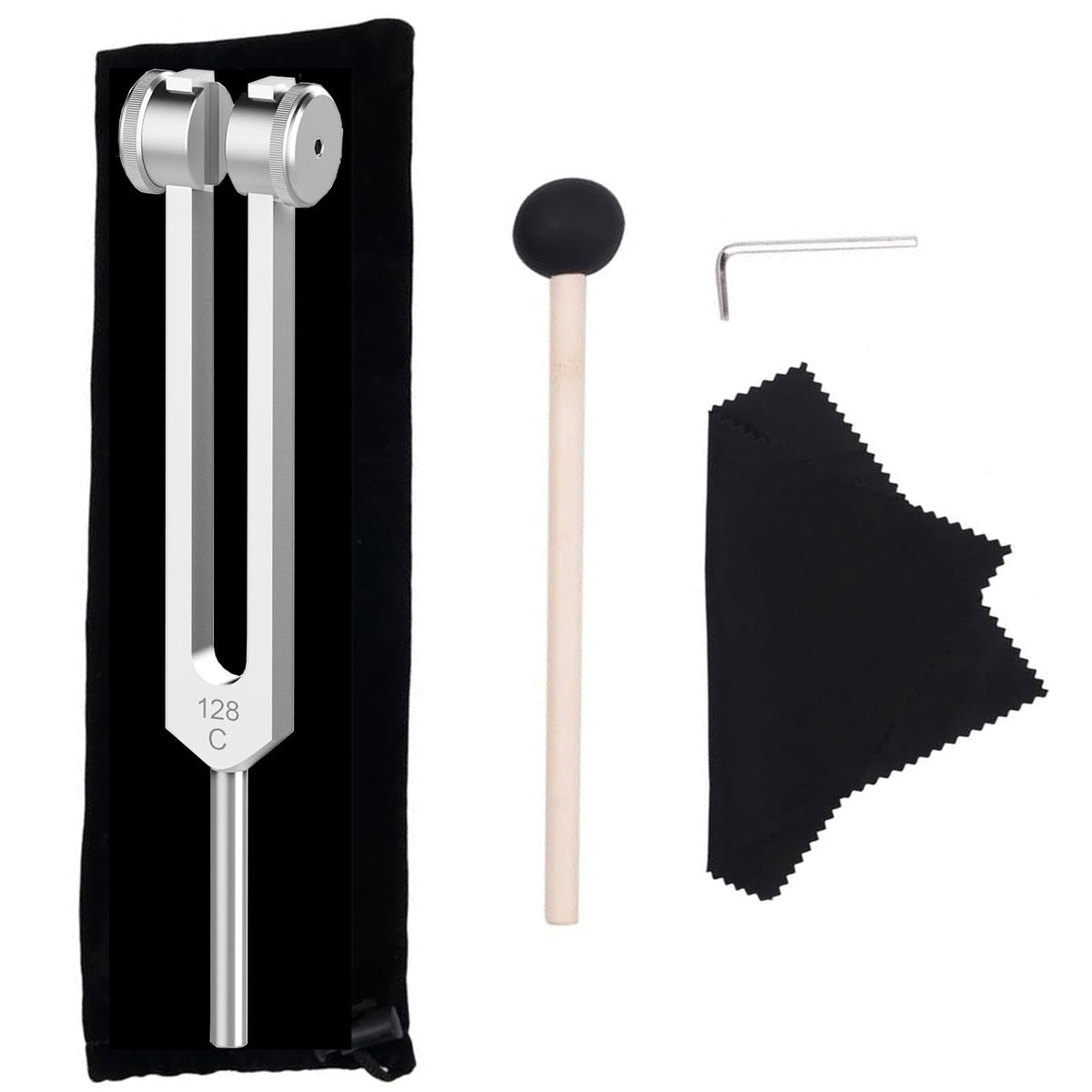 CBCJIEHUXL 128Hz tuning fork with ergonomic handle for precise, soothing sound therapy.