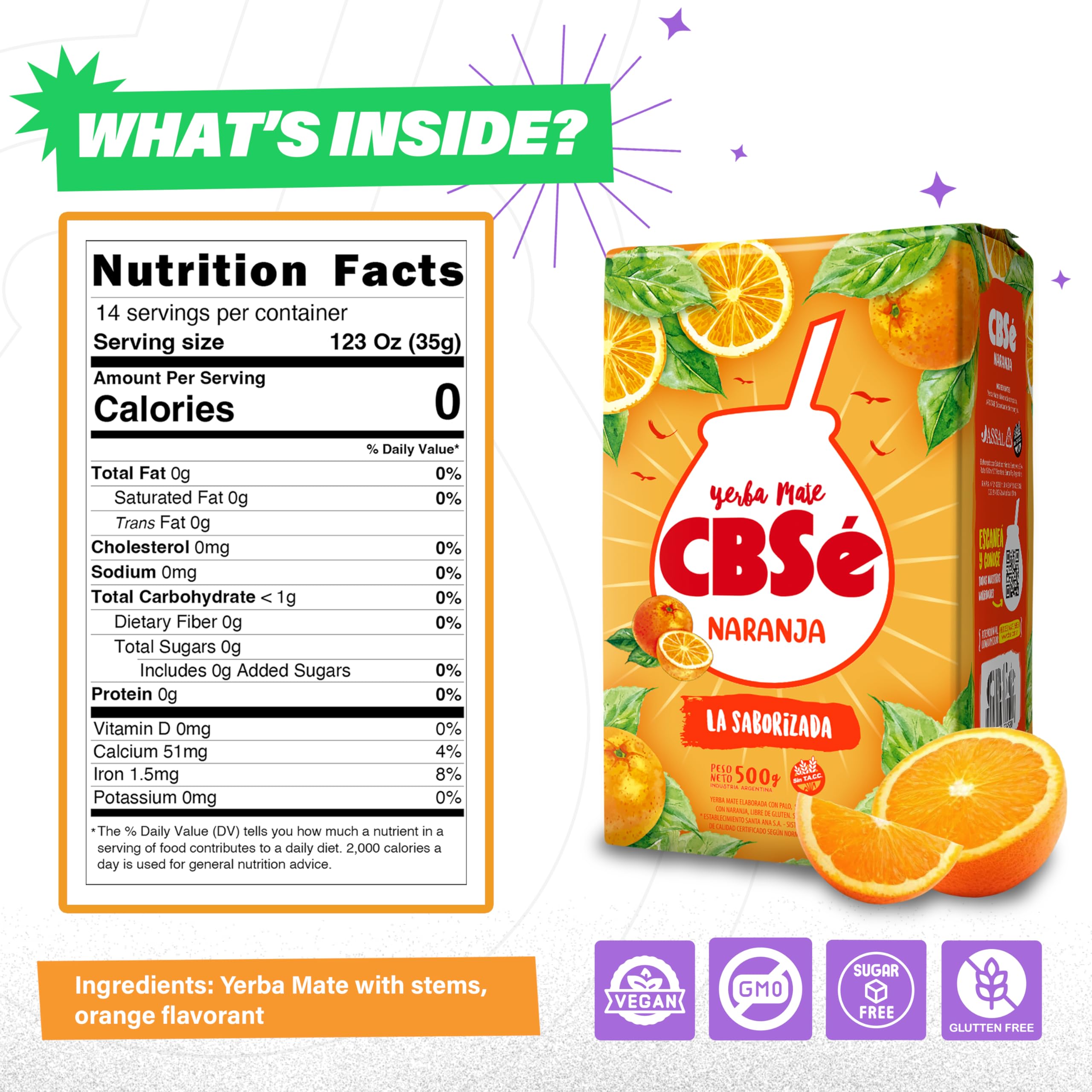 CBSé Orange Flavor iced tea being poured over ice for a refreshing finish