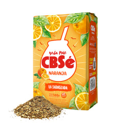 CBSé Yerba Mate Orange Flavor loose leaf close-up with vibrant leaves for a citrus-forward start