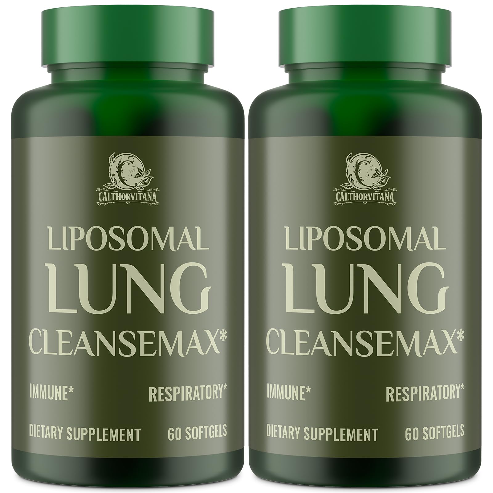 C Calthorvitana Liposomal Lung Cleansemax bottle front view supports daily respiratory wellness