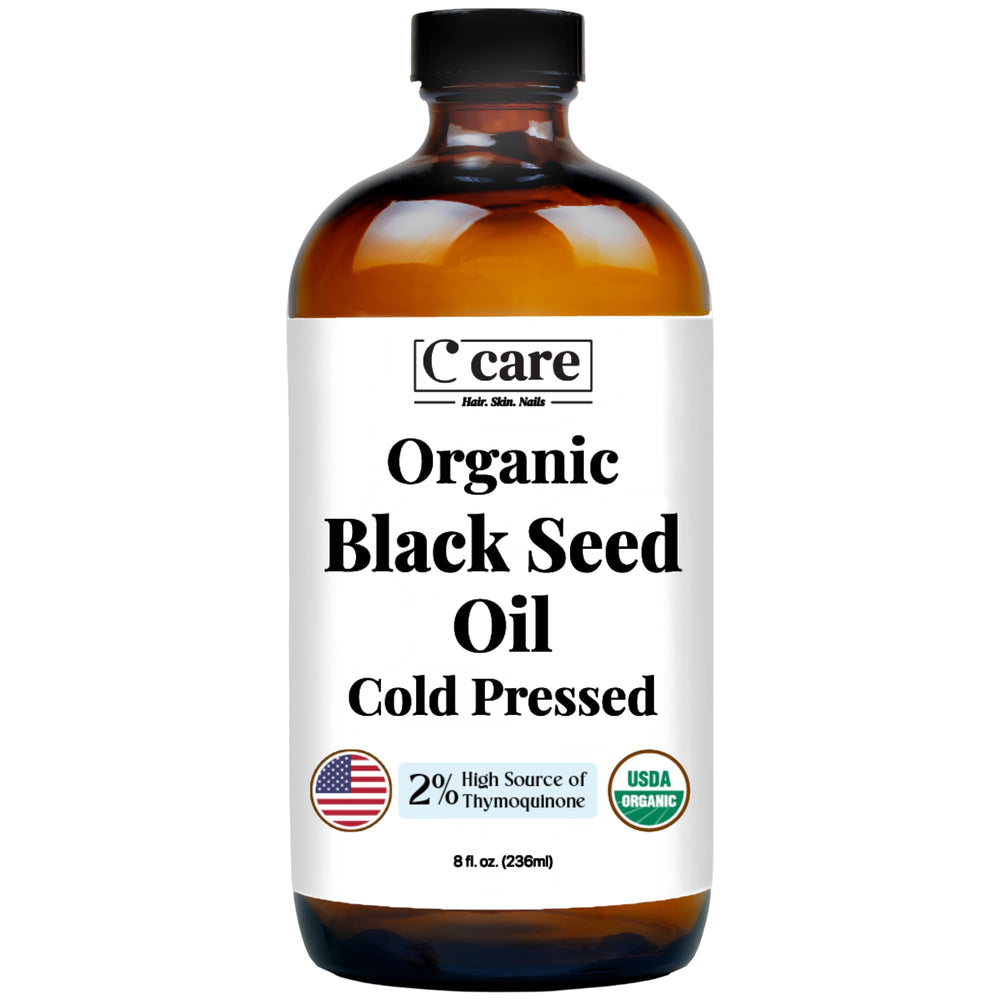 C CARE Black Seed Oil bottle in amber glass protects nutrients and freshness.
