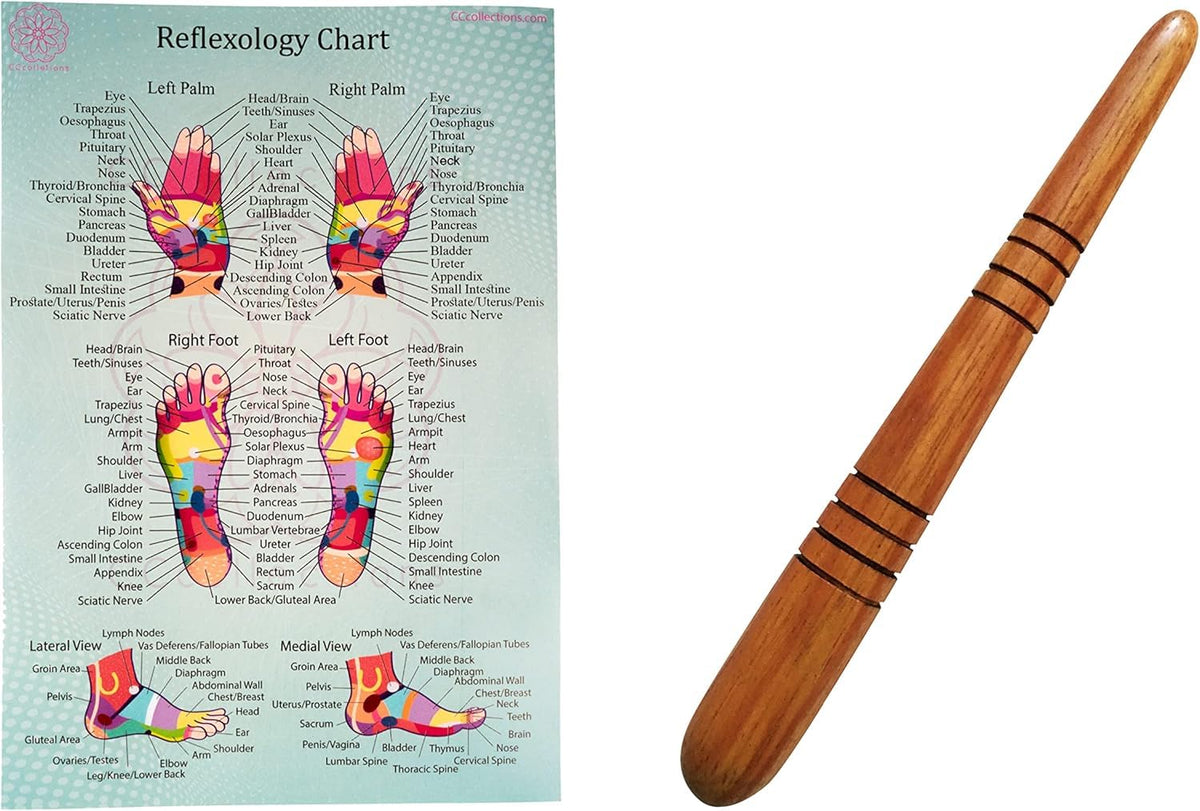 CCcollections wood therapy stick tool for targeted relief and improved circulation
