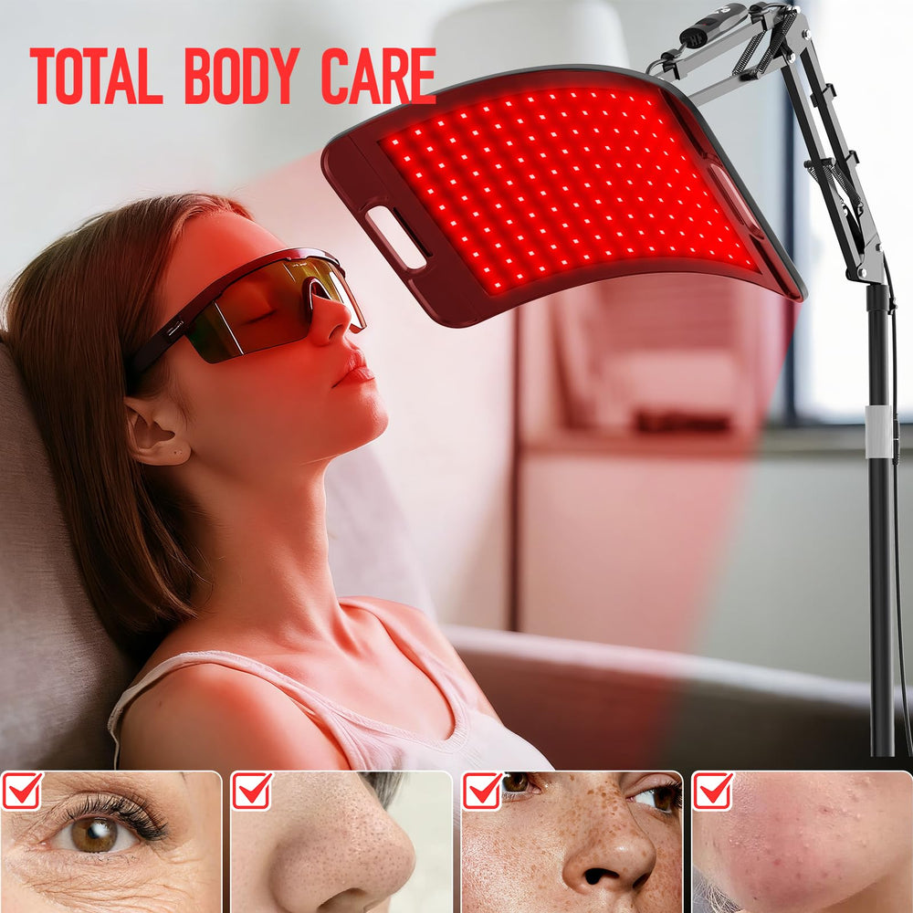 CCGIRU full-body red light therapy session setup.