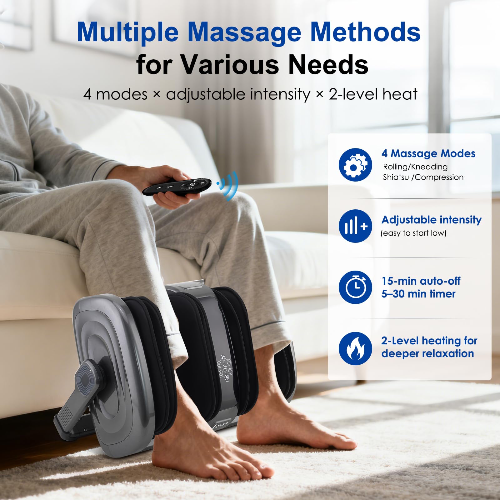 CCHYF 360-degree handle helps position for feet, calves, or arms