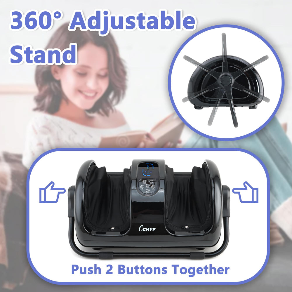 CCHYF Massager Heat panel buttons for quick, personalized settings.