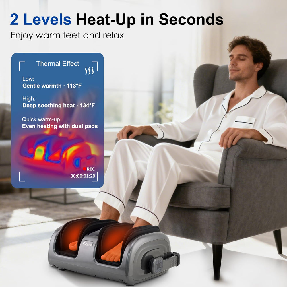 CCHYF heat pads provide warmth during calf massages