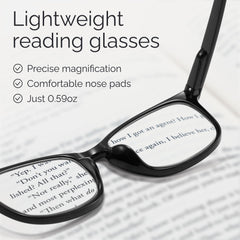 CCVOO 1.25 reading glasses with spring hinges, comfortable all day wear