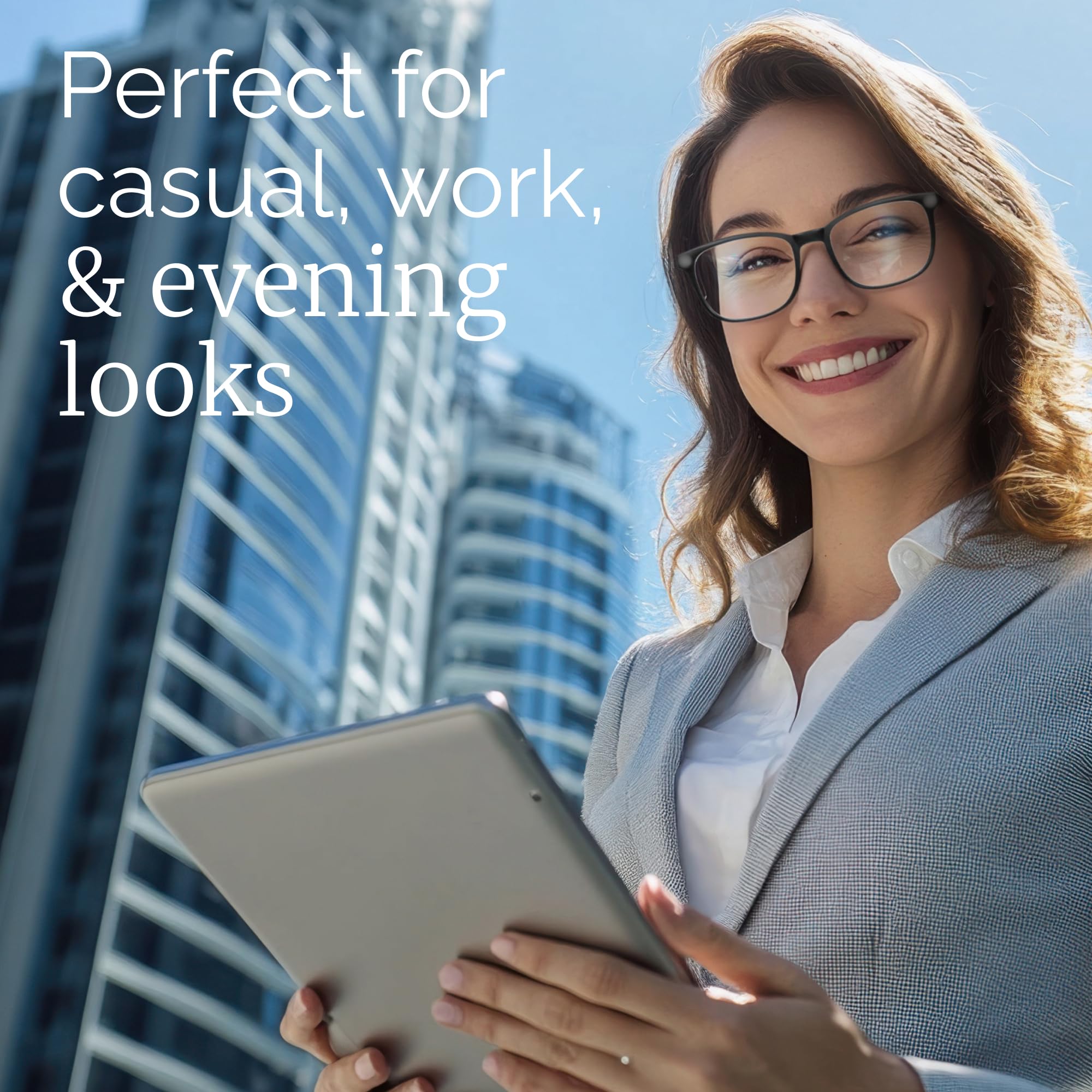 CCVOO blue-light filter reading glasses protect eyes during screen use