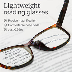 CCVOO blue-light reading glasses with +3.0 ideal for computer work.