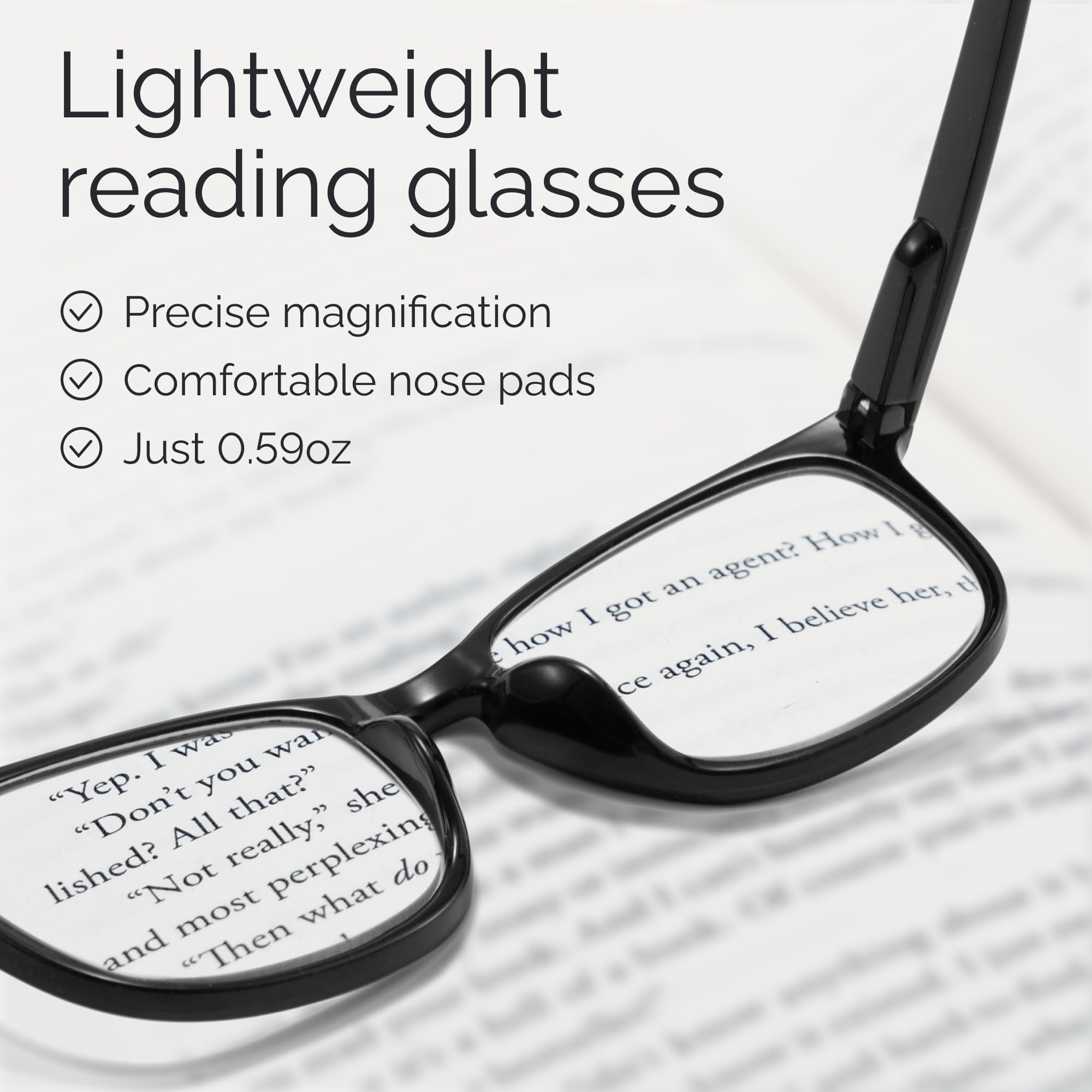CCVOO lentes de lectura para escritorio, diseño ligero y cómodo