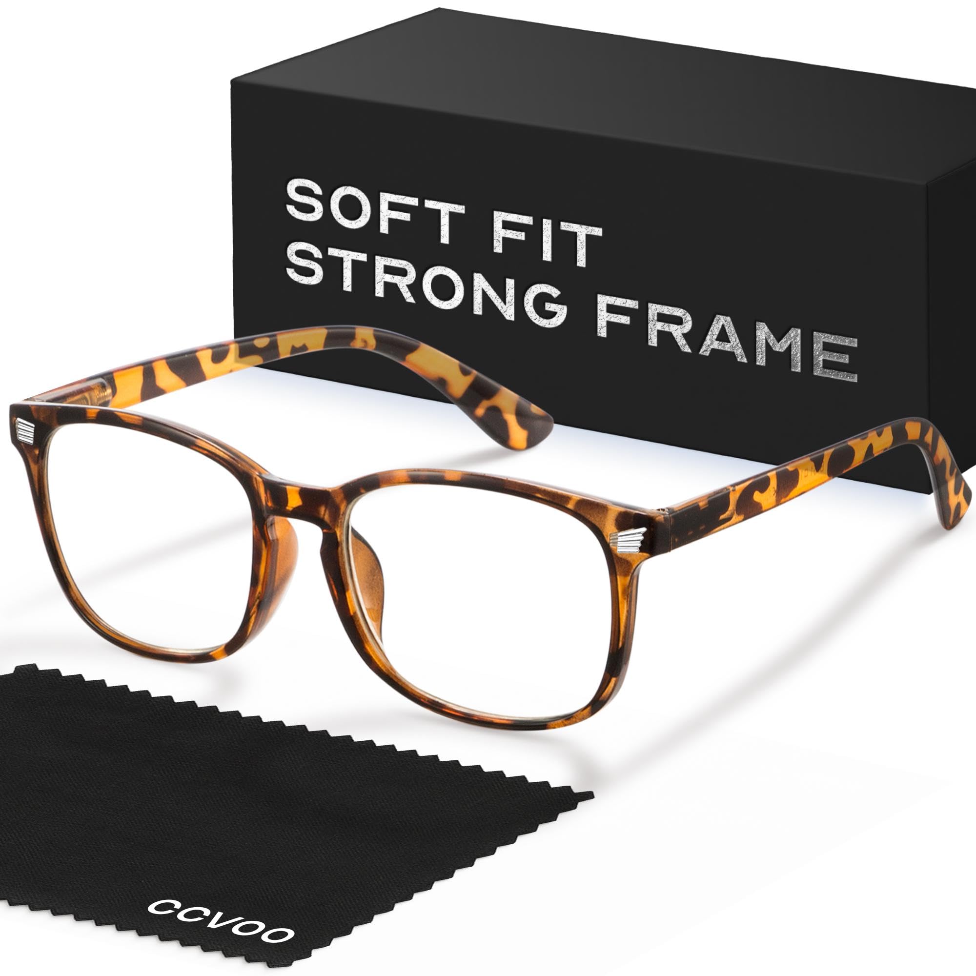 Gafas CCVOO lectura rectangulares para lectura cómoda y nítida.