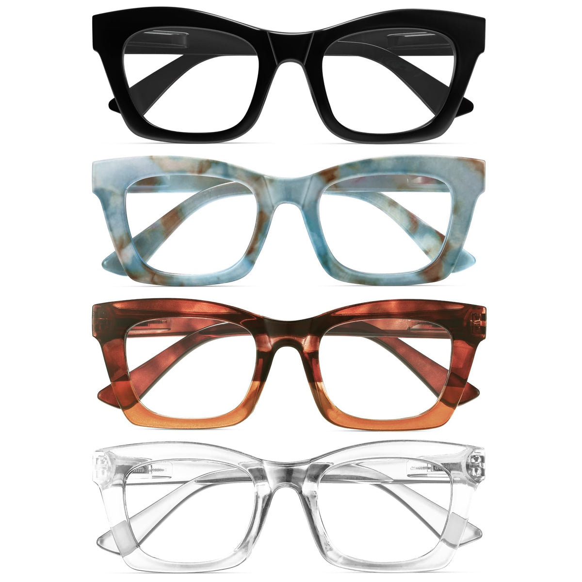 CCVOO lentes de lectura estilo Oprah con +1.25 para lectura nítida y cómoda
