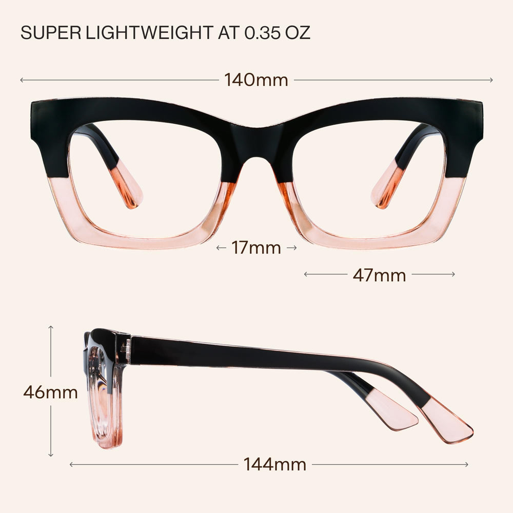 CCVOO Oprah-style reading glasses model wearing chic frames