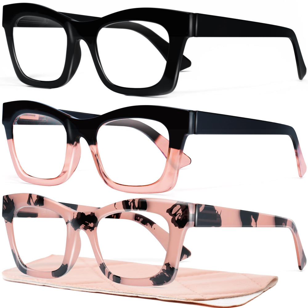 CCVOO Oprah-style reading glasses for women, front view, comfortable all-day use.