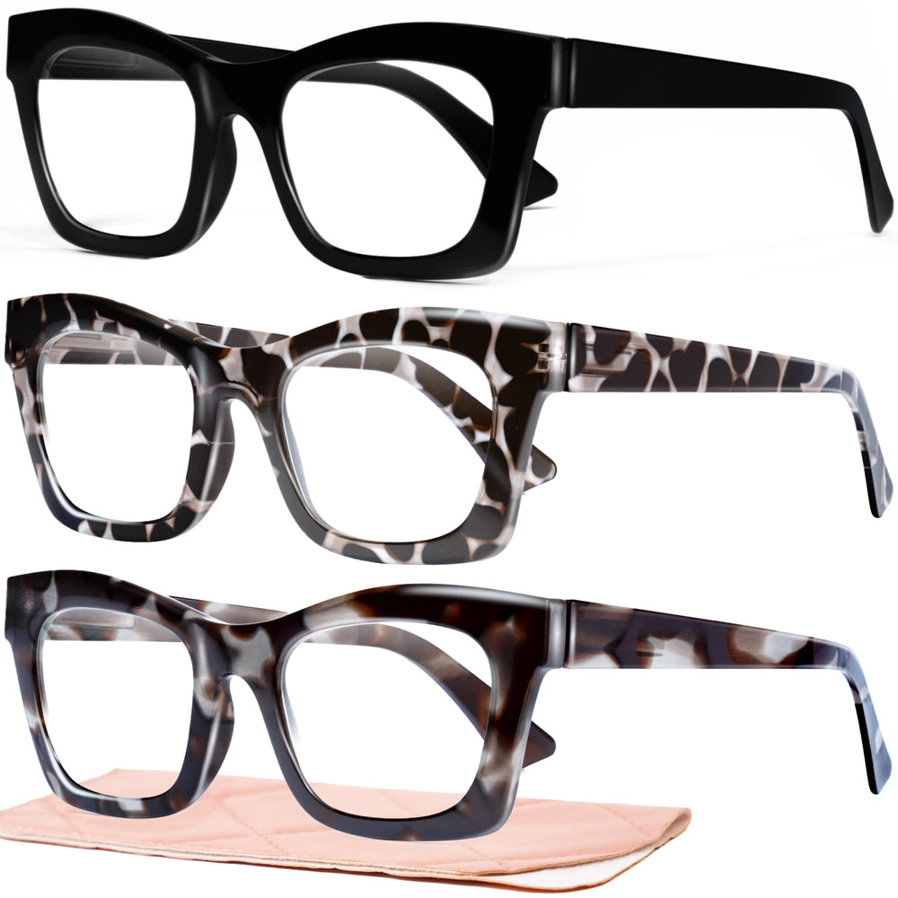 CCVOO Oprah-Style reading glasses for women, stylish frames easing close-up reading tasks.