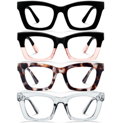 CCVOO +1.0 Oprah Style reading glasses front view for women